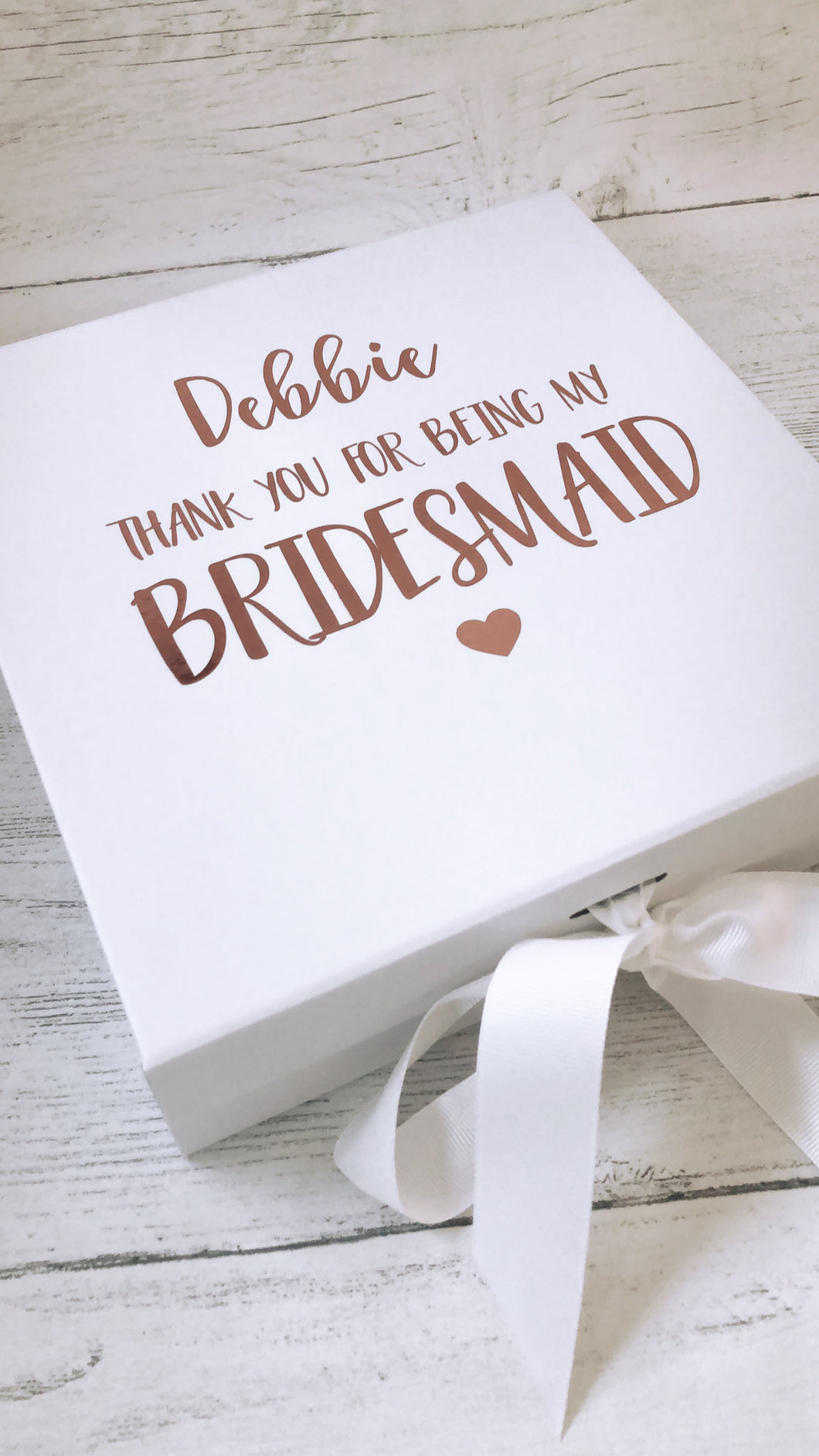 PACK OF 4 - Bridesmaid 'Thank You' Wedding Boxes