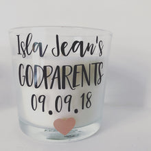 Load image into Gallery viewer, Godparents Personalised Large 9&quot; Candle