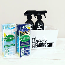 Load image into Gallery viewer, Zoflora Cleaning Set / 2 Bottles &amp; Medium Storage Tub &amp; Wine Glass