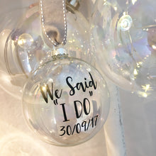 Load image into Gallery viewer, Personalised 8cm Glass Christmas Bauble