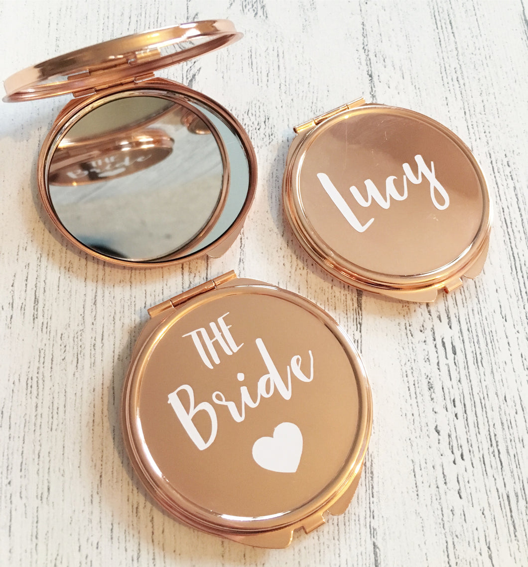 Set of 4 - Rose Gold Compact Mirrors