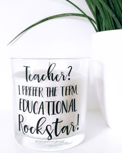 Teacher Personalised Large 9" Candle