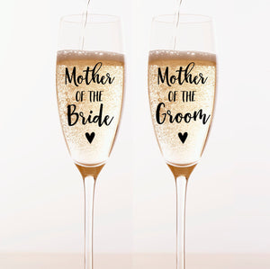 'Mother of the Groom' Personalised Glass