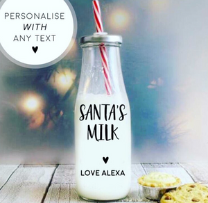Personalised Santa Milk Bottle