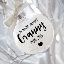 Load image into Gallery viewer, CHRISTMAS BAUBLE 8cm Clear Glass