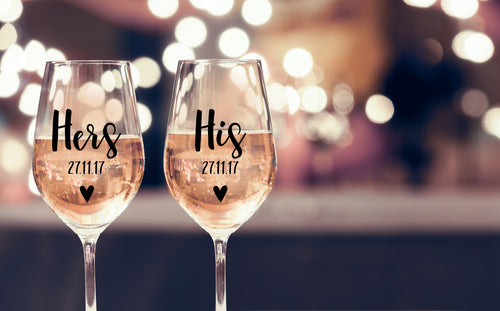 Engagement Personalised Wine Glass
