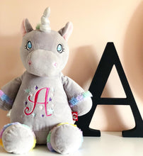 Load image into Gallery viewer, Unicorn Cubbie Personalised with Letter