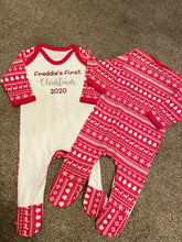 Load image into Gallery viewer, Personalised First Christmas Sleepsuit